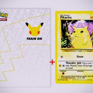 25th anniversary Jumbo Pikachu card and folder